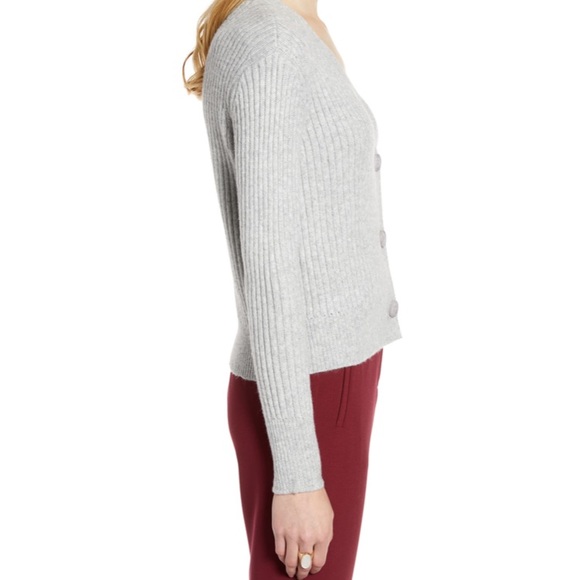 Halogen – Ribbed V-Neck Cardigan - Picture 4 of 6